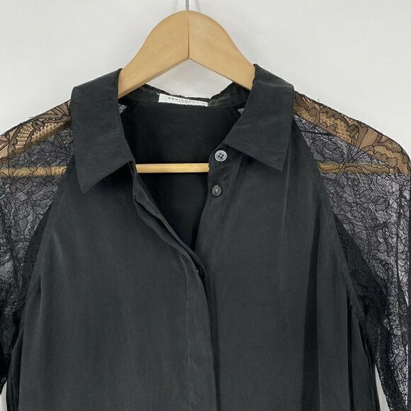 Equipment Femme Top Silk Lace Button - Picture 2 of 8